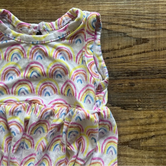 Little Sleepies Bamboo Viscose Pastel Rainbow Bubble Romper Girls 0-3 Months - Picture 2 of 4